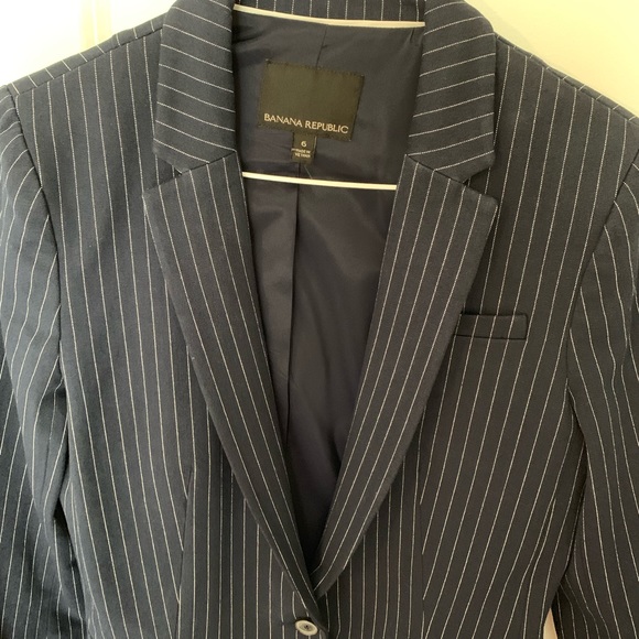 BANANA REPUBLIC STURDY BLAZER NAVY - Picture 3 of 8